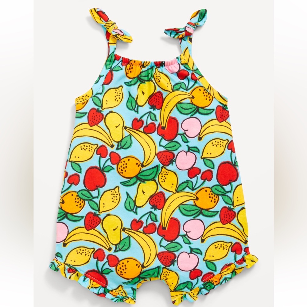 🪐Sleeveless knit one piece fruit